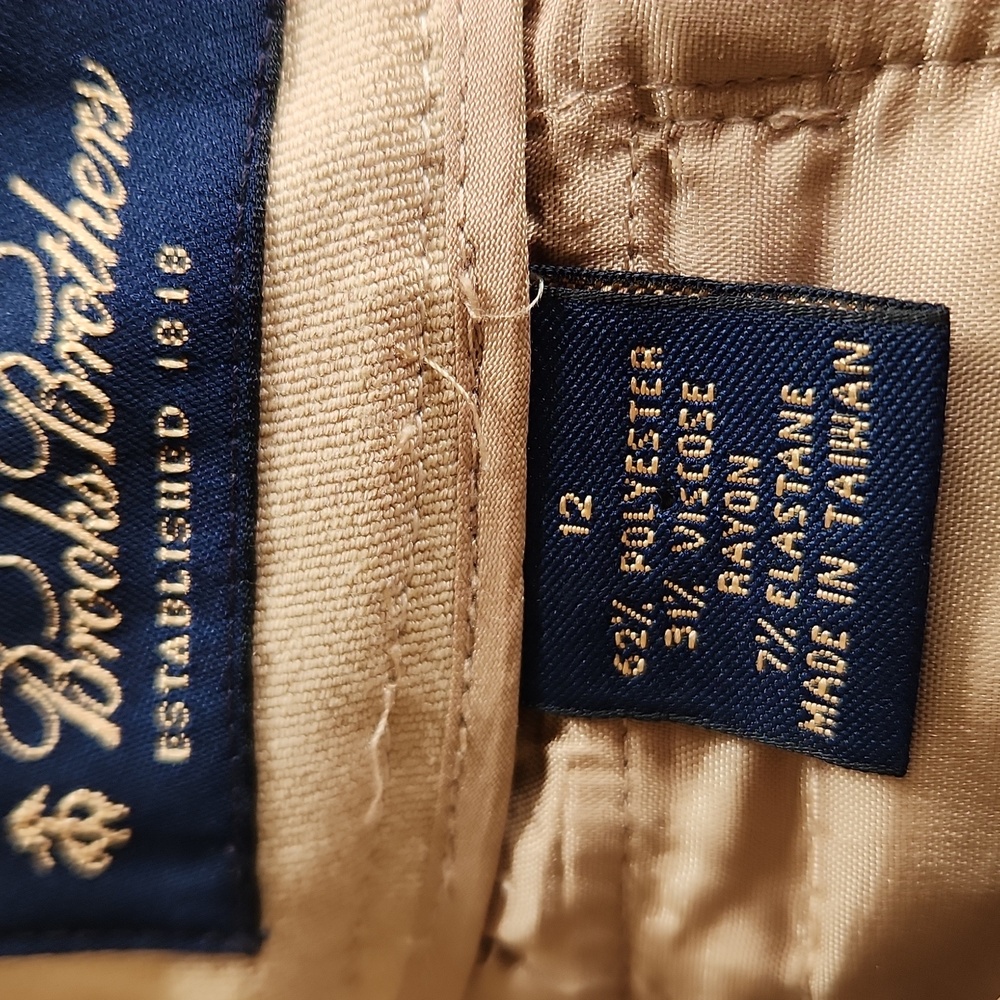 Brooks Brothers, Wide Leg, Tan Color, Size 12 - Picture 3 of 3